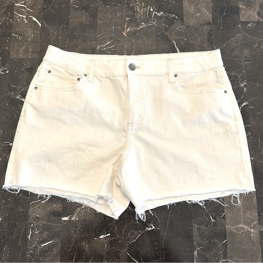 Daily Ritual High Rise Womens Raw Hem Jean Shorts 31/12